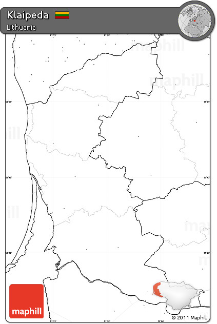 Blank Simple Map of Klaipeda, no labels