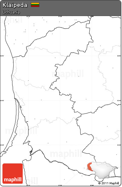 Blank Simple Map of Klaipeda, no labels
