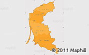 Political Shades Simple Map of Klaipeda, cropped outside