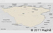 Shaded Relief 3D Map of Sakiu, desaturated