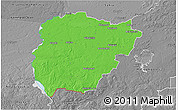 Political 3D Map of Vilkaviskio, desaturated