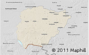 Shaded Relief 3D Map of Vilkaviskio, desaturated