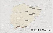 Shaded Relief 3D Map of Vilkaviskio, lighten, semi-desaturated