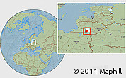 Savanna Style Location Map of Vilkaviskio, highlighted parent region, within the entire country, hill shading