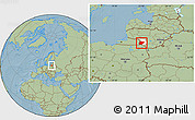 Savanna Style Location Map of Vilkaviskio, highlighted parent region, hill shading