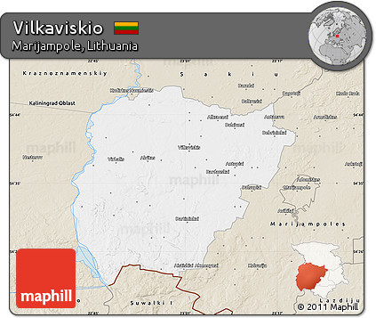 Classic Style Map of Vilkaviskio
