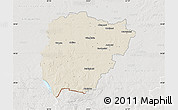 Shaded Relief Map of Vilkaviskio, lighten, semi-desaturated