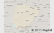Shaded Relief Map of Vilkaviskio, semi-desaturated