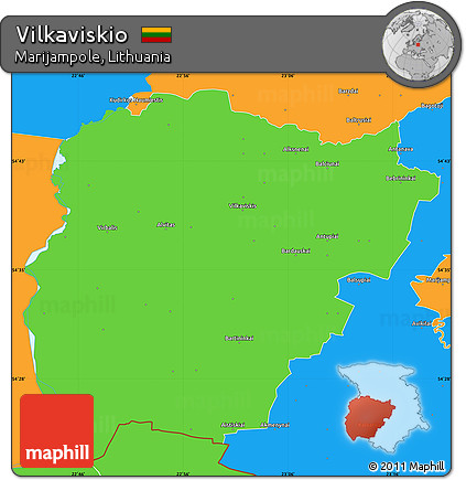 Political Simple Map of Vilkaviskio