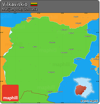 Political Simple Map of Vilkaviskio