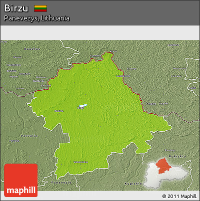 Physical 3D Map of Birzu, semi-desaturated