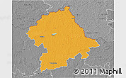 Political 3D Map of Birzu, desaturated