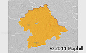 Political 3D Map of Birzu, lighten, desaturated