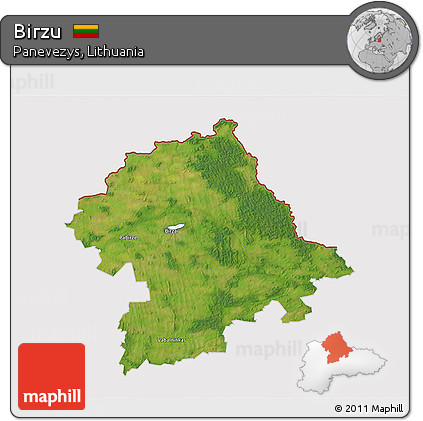 Satellite 3D Map of Birzu, cropped outside