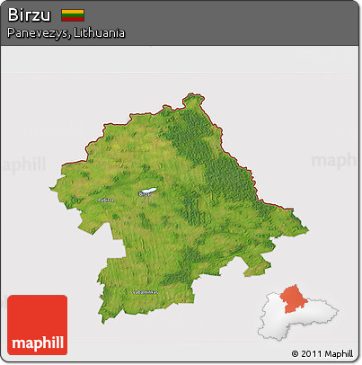Satellite 3D Map of Birzu, cropped outside