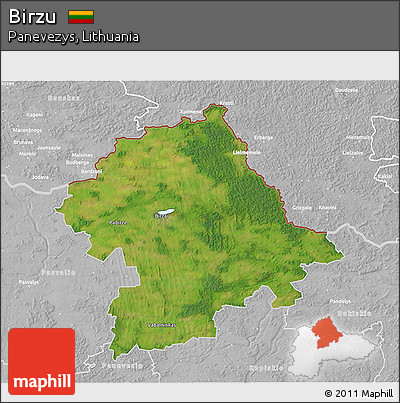 Satellite 3D Map of Birzu, lighten, desaturated