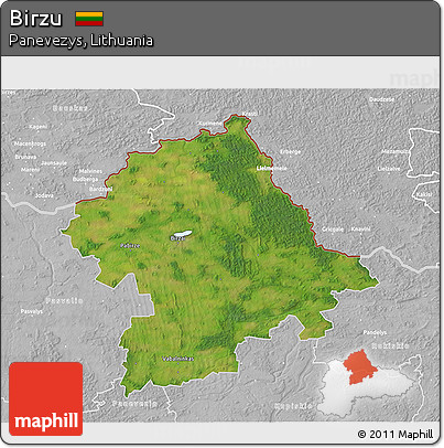 Satellite 3D Map of Birzu, lighten, desaturated