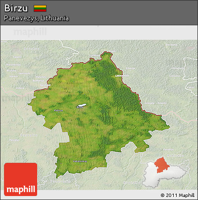 Satellite 3D Map of Birzu, lighten
