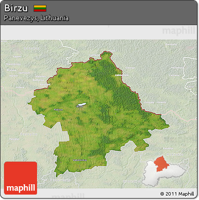 Satellite 3D Map of Birzu, lighten