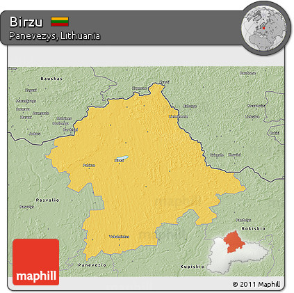 Savanna Style 3D Map of Birzu