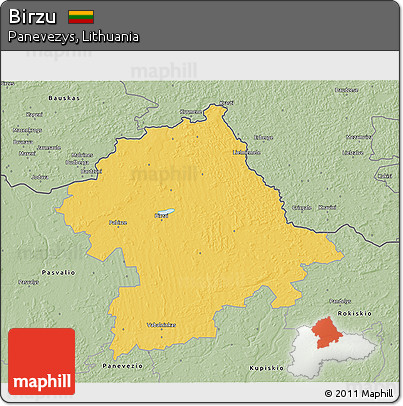 Savanna Style 3D Map of Birzu