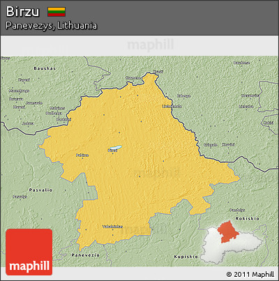 Savanna Style 3D Map of Birzu