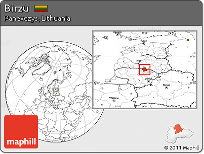Blank Location Map of Birzu, highlighted parent region