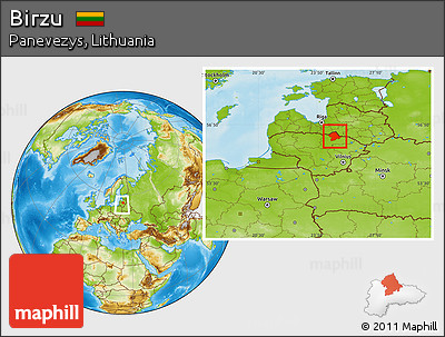 Physical Location Map of Birzu, within the entire country