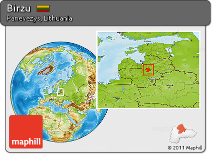Physical Location Map of Birzu
