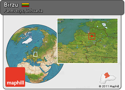 Satellite Location Map of Birzu, within the entire country