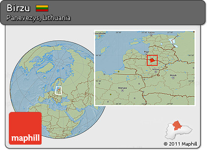 Savanna Style Location Map of Birzu, within the entire country, hill shading