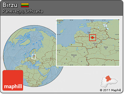 Savanna Style Location Map of Birzu, within the entire country, hill shading