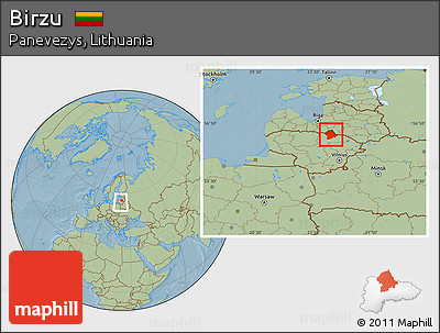Savanna Style Location Map of Birzu, within the entire country, hill shading