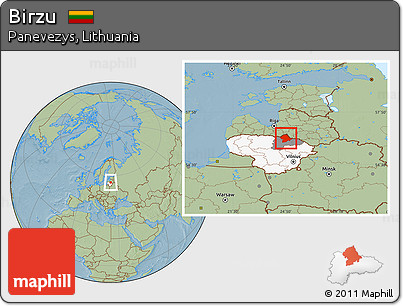 Savanna Style Location Map of Birzu, highlighted country, highlighted parent region, hill shading