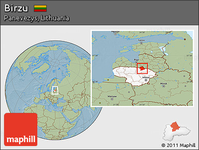 Savanna Style Location Map of Birzu, highlighted country, hill shading