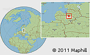Savanna Style Location Map of Birzu, highlighted parent region, within the entire country
