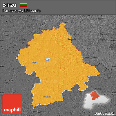 Political Map of Birzu, darken, desaturated