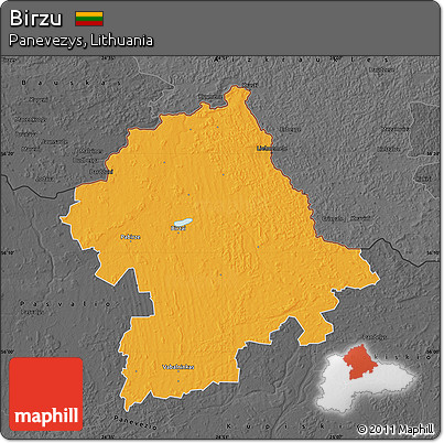 Political Map of Birzu, darken, desaturated