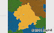 Political Map of Birzu, darken