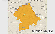 Political Map of Birzu, shaded relief outside