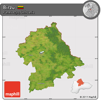 Satellite Map of Birzu, cropped outside