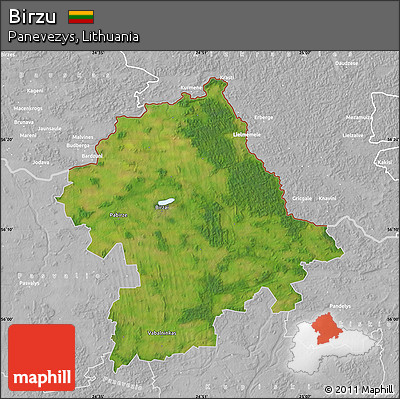 Satellite Map of Birzu, lighten, desaturated