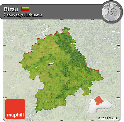 Satellite Map of Birzu, lighten