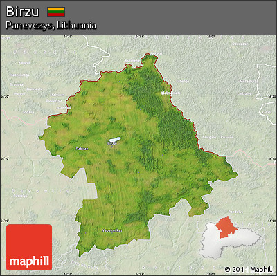 Satellite Map of Birzu, lighten