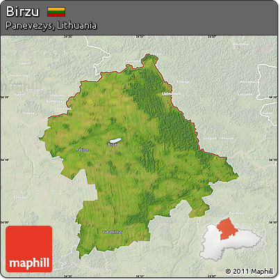 Satellite Map of Birzu, lighten