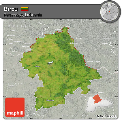 Satellite Map of Birzu, lighten, semi-desaturated