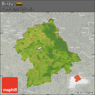 Satellite Map of Birzu, lighten, semi-desaturated
