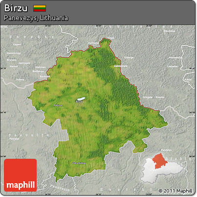 Satellite Map of Birzu, lighten, semi-desaturated