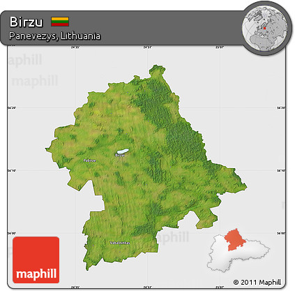 Satellite Map of Birzu, single color outside