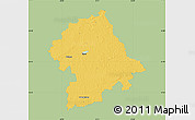 Savanna Style Map of Birzu, single color outside